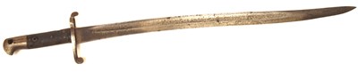 Lot 196 - 1856 pattern yatagan blade sword bayonet (A/F)