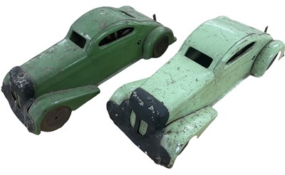 Lot 137 - A pair of c1930s tinplate cars, a/f