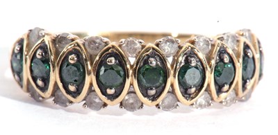 Lot 116 - Modern 9ct gold green tourmaline and diamond...