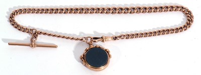 Lot 151 - Antique 9ct gold rose gold watch chain, a...