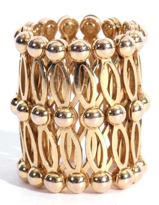 Lot 155 - An expanding ring/bracelet, drum shaped with...