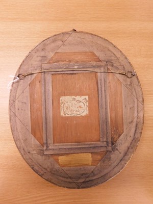 Lot 189 - A 19th century silkwork picture, the oval...