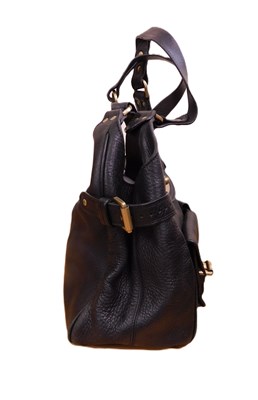 Lot 133 - A Mulberry handbag, the black leather bag with...