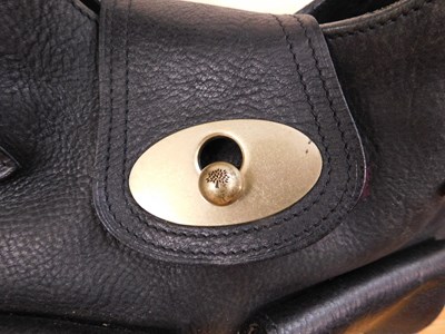 Lot 133 - A Mulberry handbag, the black leather bag with...