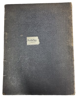 Lot 897 - ANON: Manuscript book entitled 'Meditations',...