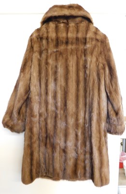 Lot 96 - A lady's full length fur coat, with two hook...