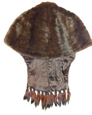 Lot 92 - A brown mink(?) stole by Browns of Chester,...
