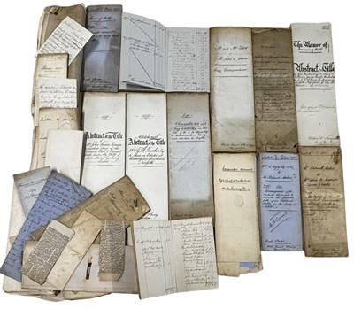 Lot 960 - ONE PACKET: Various vellum and paper documents,...