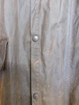 Lot 217 - A Barbour 'Stockman' coat, full length wax...