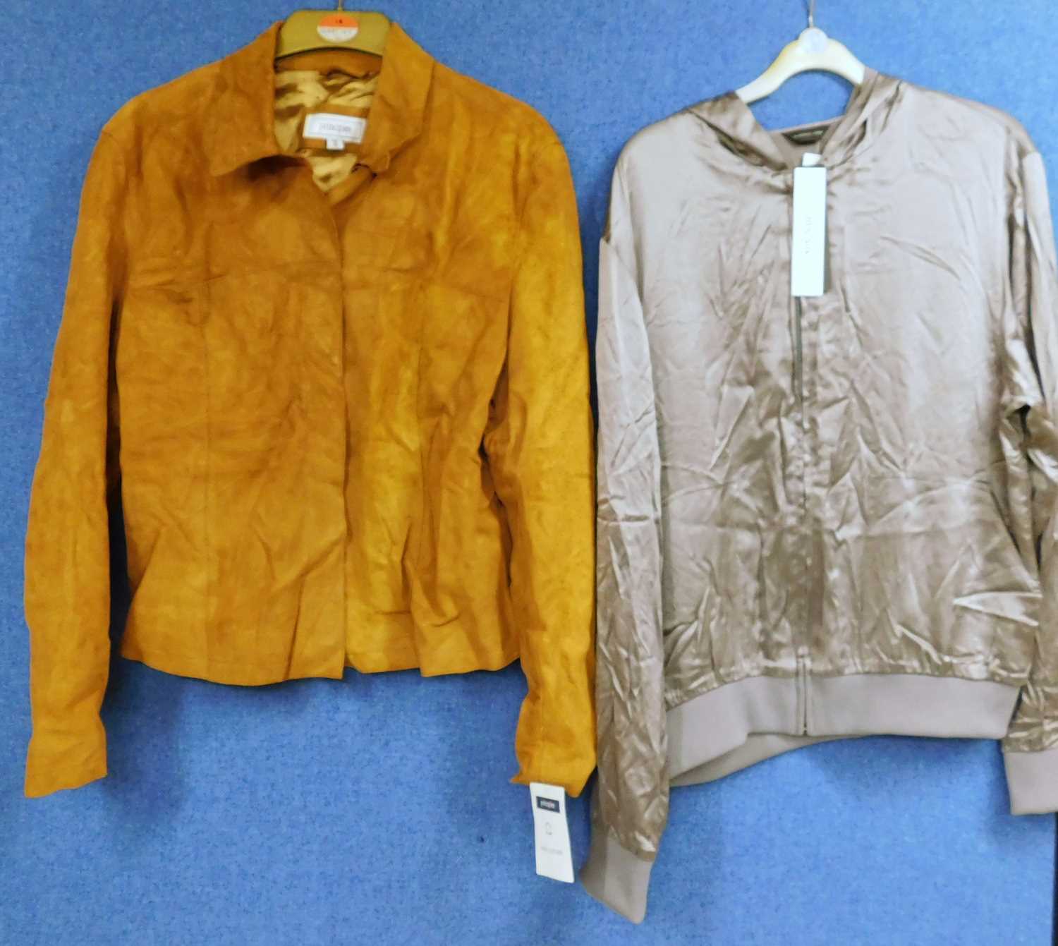 Lot 66 - Two ladies jackets, to include a brown suede...