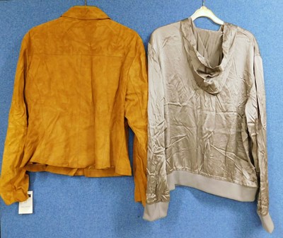Lot 66 - Two ladies jackets, to include a brown suede...