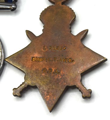 Lot 30 - First World War British medal trio comprising...