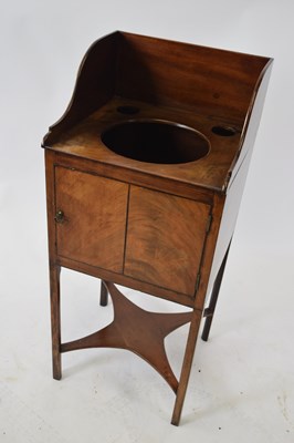Lot 274 - 19th century mahogany wash stand of square...