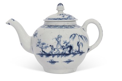 Lot 85 - Lowestoft Porcelain Teapot c1765