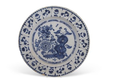 Lot 280 - A large 18th Century Delft charger, probably...