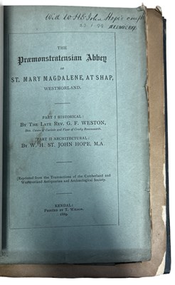 Lot 55 - W H ST JOHN HOPE: MONASTIC MONOGRAPHS -...