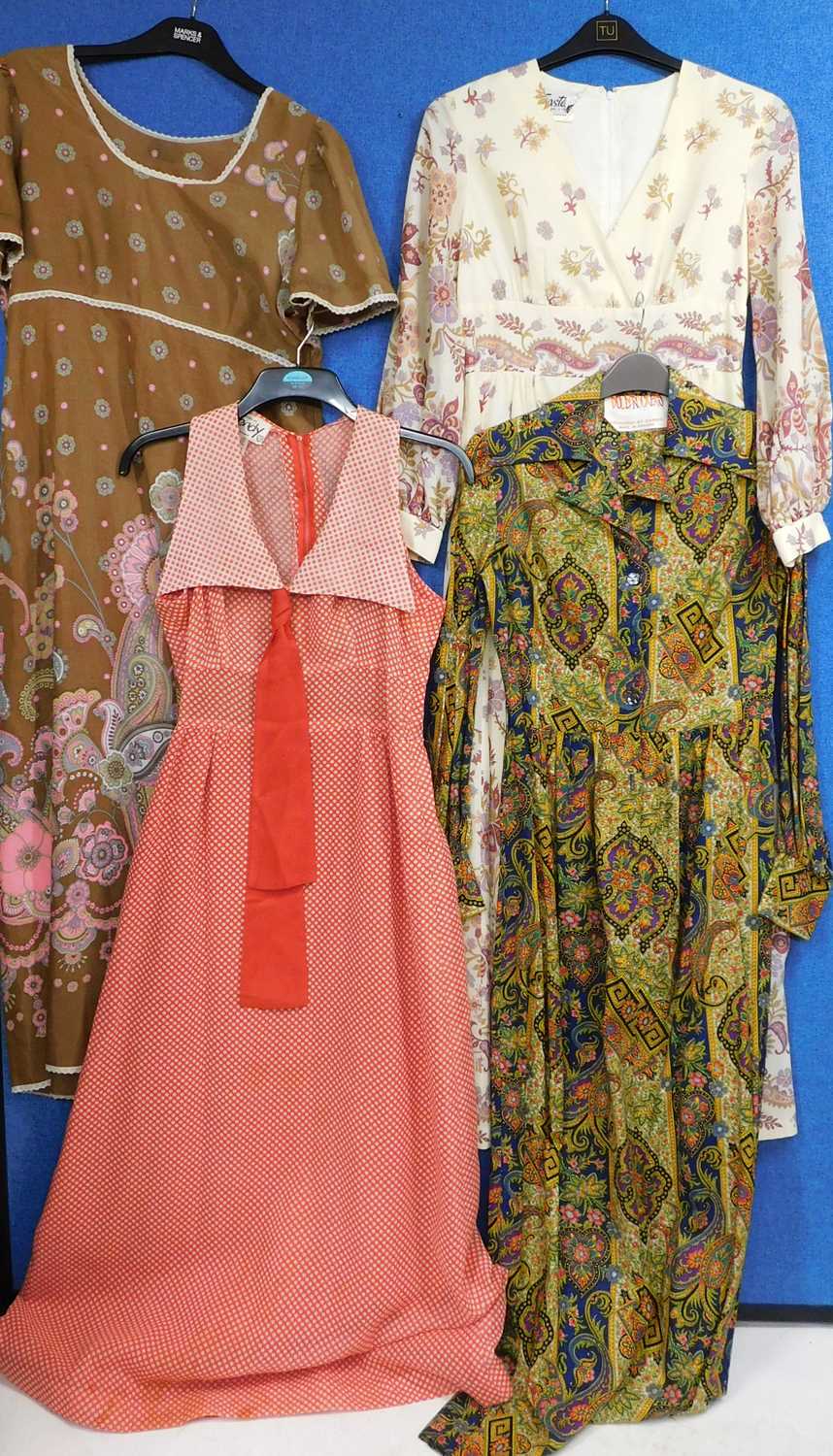 Lot 35 - Four circa 1970's lady's dresses, to include...
