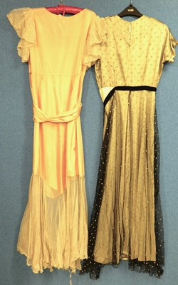 Lot 18 - Two c.1930's lady's dresses, to include an...