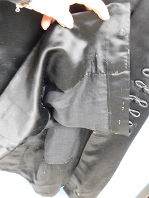 Lot 2 - A lady's late Victorian black jacket with high...