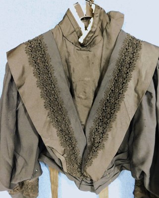 Lot 2 - A lady's late Victorian black jacket with high...