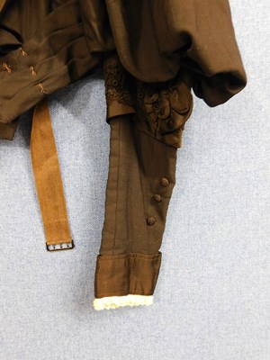 Lot 2 - A lady's late Victorian black jacket with high...