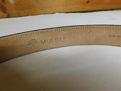 Lot 132 - A lady's Mulberry black patent leather belt...