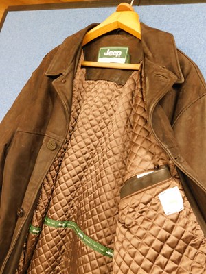 Lot 219 - A gentlemans brown suede jacket by Jeep,...