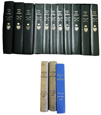 Lot 803 - ONE BOX: NOTES AND QUERIES, various volumes Ex...
