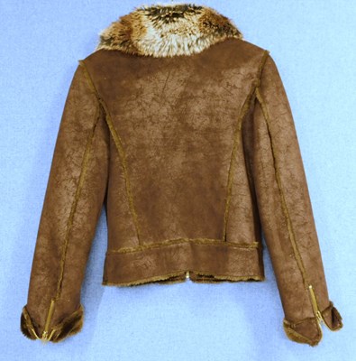 Lot 69 - A brown faux suede and faux fur jacket by...