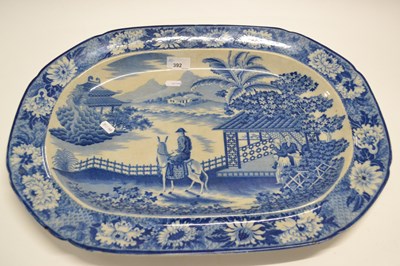 Lot 350 - A large pearl ware dish, early 19th Century...