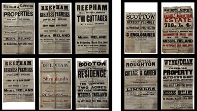 Lot 1266 - ONE PACKET: Antiquarian sales posters for...