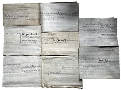 Lot 793 - ONE BOX: Various 19th century vellum documents...