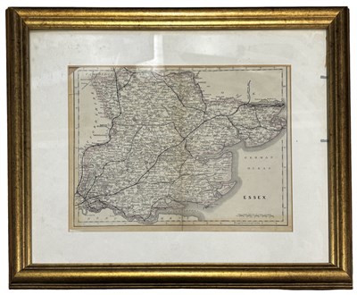 Lot 968 - A framed and glazed map of Essex (frame loose)...