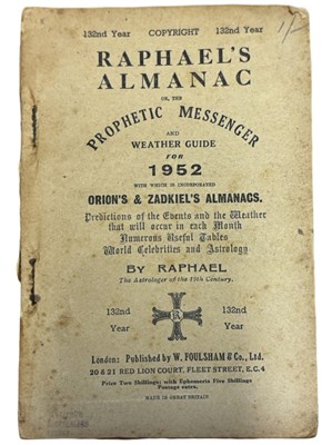 Lot 904 - RAPHAEL: RAPHAEL'S ALMANAC OR, THE PROPHETIC...
