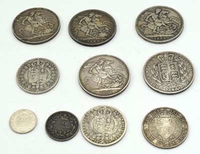 Lot 56 - Collection of Victorian silver crowns, Half...