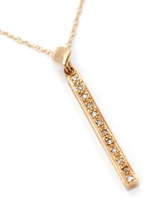 Lot 77 - A 9ct diamond pendant, the rectangular pendant...