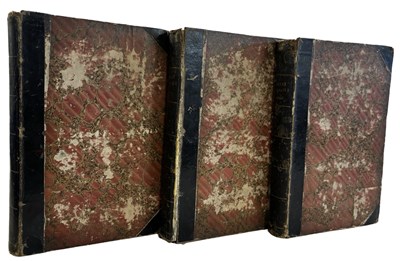 Lot 686 - The Penny Magazine, three half leather bound...