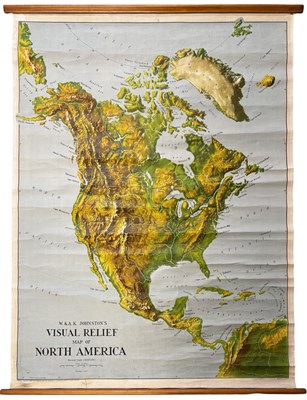 Lot 972 - C1954 Johnston’s Visual relief map NORTH...