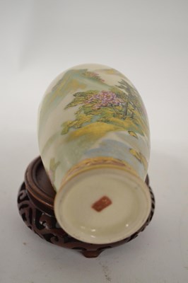Lot 252 - Small Satsuma vase, finely painted with a...