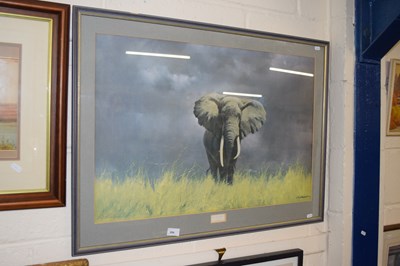 Lot 284 - David Shepherd - 'Wise old elephant', coloured...