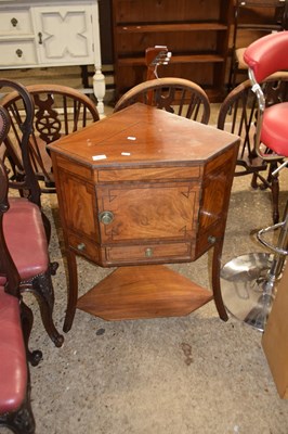 Lot 391 - Georgian mahogany corner wash stand with...