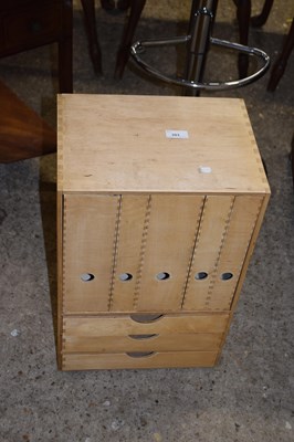 Lot 393 - Modern plywood office storage cabinet