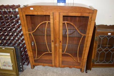 Lot 412 - Early 20th century walnut veneered china...