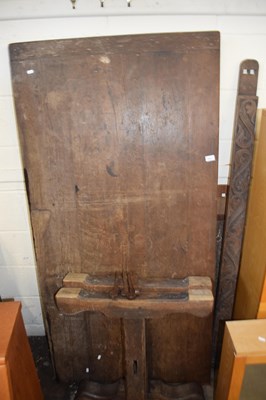 Lot 845 - Oak refectory table, late 19th/early 20th century