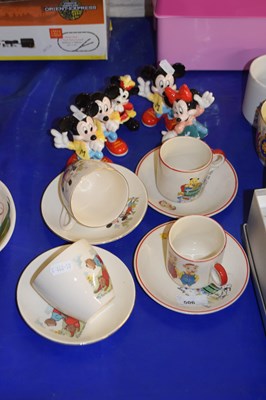 Lot 506 - Disney figures, children's tea cups and...