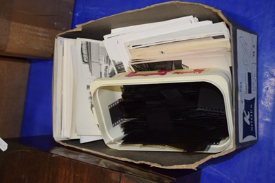 Lot 524 - Box of black and white photographs, railway...