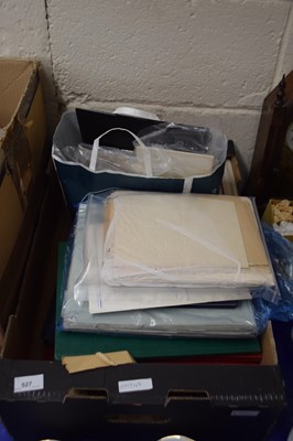 Lot 527 - Box of various albums and stock books, world...