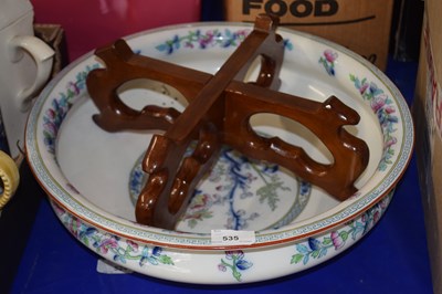 Lot 535 - Large Victorian washbowl and contemporary stand