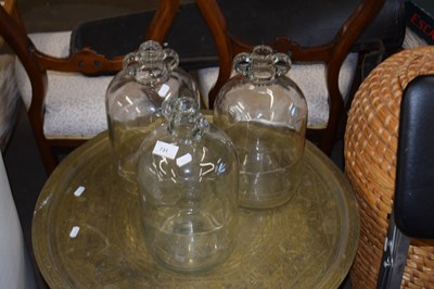 Lot 731 - Three glass demijohns