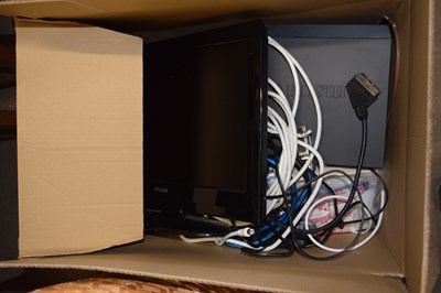 Lot 733 - Flatscreen TV with Sky box and DVD player